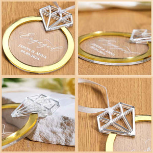 Personalized Engagement Ornament with Name Engaged Ornament Gift for Couple