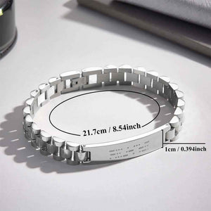 Personalized Engraved Morse Code Men Bracelet Birthday Anniversary Gift for Him