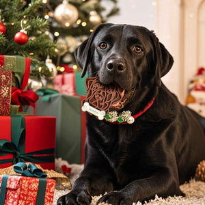 Personalized Line Art Dog with Name Christmas Ornament Christmas Gift for Dog Lover