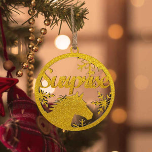 Customized Christmas Tree Ornament Hanging Decoration with Horse
