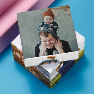Custom Multi Photo Rubic's Cube - For Father And Children