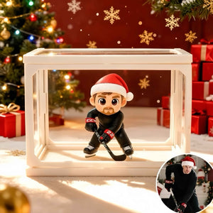 Custom 1 Person 3D Mini Figure Glass Dollhouse Personalized Scene Display Case Unique Christmas Gift (Production: 10-15 Business Days)