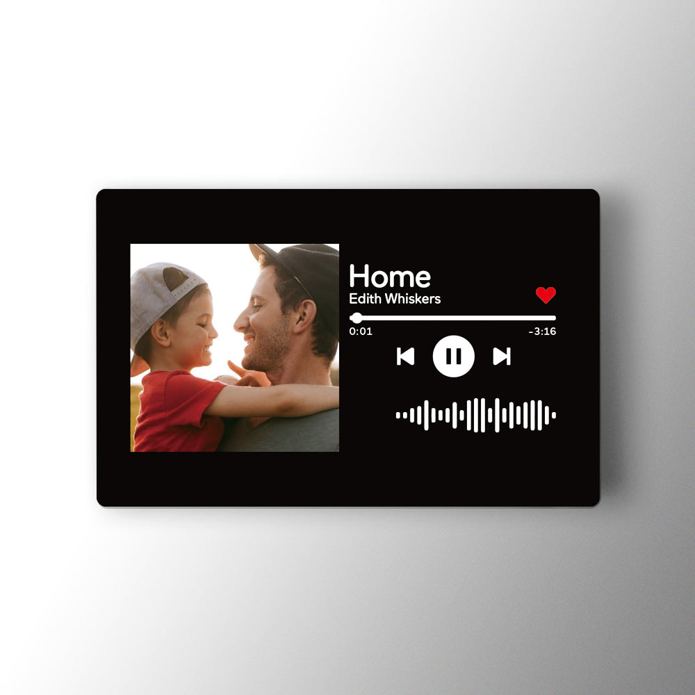 Personalised Photo Wallet Card - Custom QR/Barcode Insert Gift