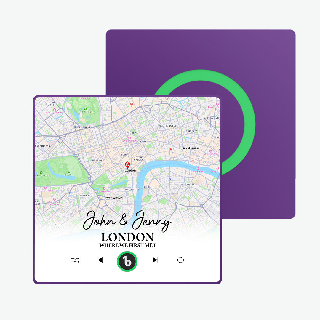 FridgeBeats 4.0: Custom Music Fridge Magnet with Colourful Frame - Personalised Valentine's Gift