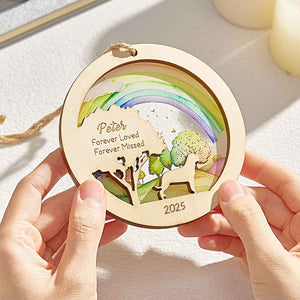 Personalized Rainbow Bridge Pet Ornament Memorial Pet Loss Gift for Pet Lovers
