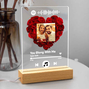 Custom Rose Plauqe Personalized Night Light Romantic & Sentimental Birthday Gifts For Boyfriend