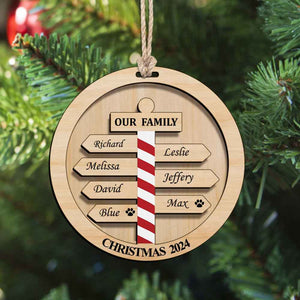 Personalized Christmas Family Ornament Custom Family Member Names Gift for Christmas