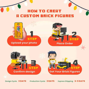 Boss's Day Gift Idea Full Body Customizable 1 Person Custom Brick Figures Small Particle Block Toy