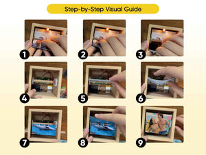 Custom 16 Photos Music Flipbook Frame Animation Machine Mechanical Hand-cranked Photo Album