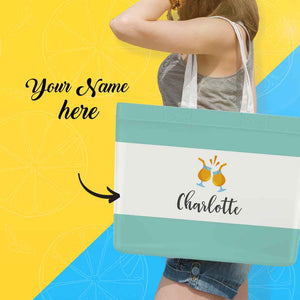 Personalized Double-Sided Tote Bag for Weddings Without Zipper