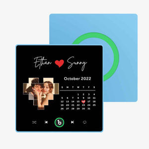 FridgeBeats Framed Custom Music Fridge Magnet Colorful Frame Love Calendar Fridge Magnet with Photo Unique Gift for Couple New 4.0 Upgrade