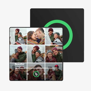 FridgeBeats Framed Custom Music Fridge Magnet and Photo Wall Photo Sticker Music Movement That Can Be Played Gift for Couple New 4.0