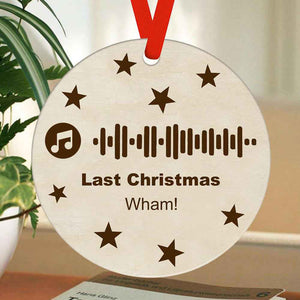 Custom Engraved Ornament Music Code Christmas Gift