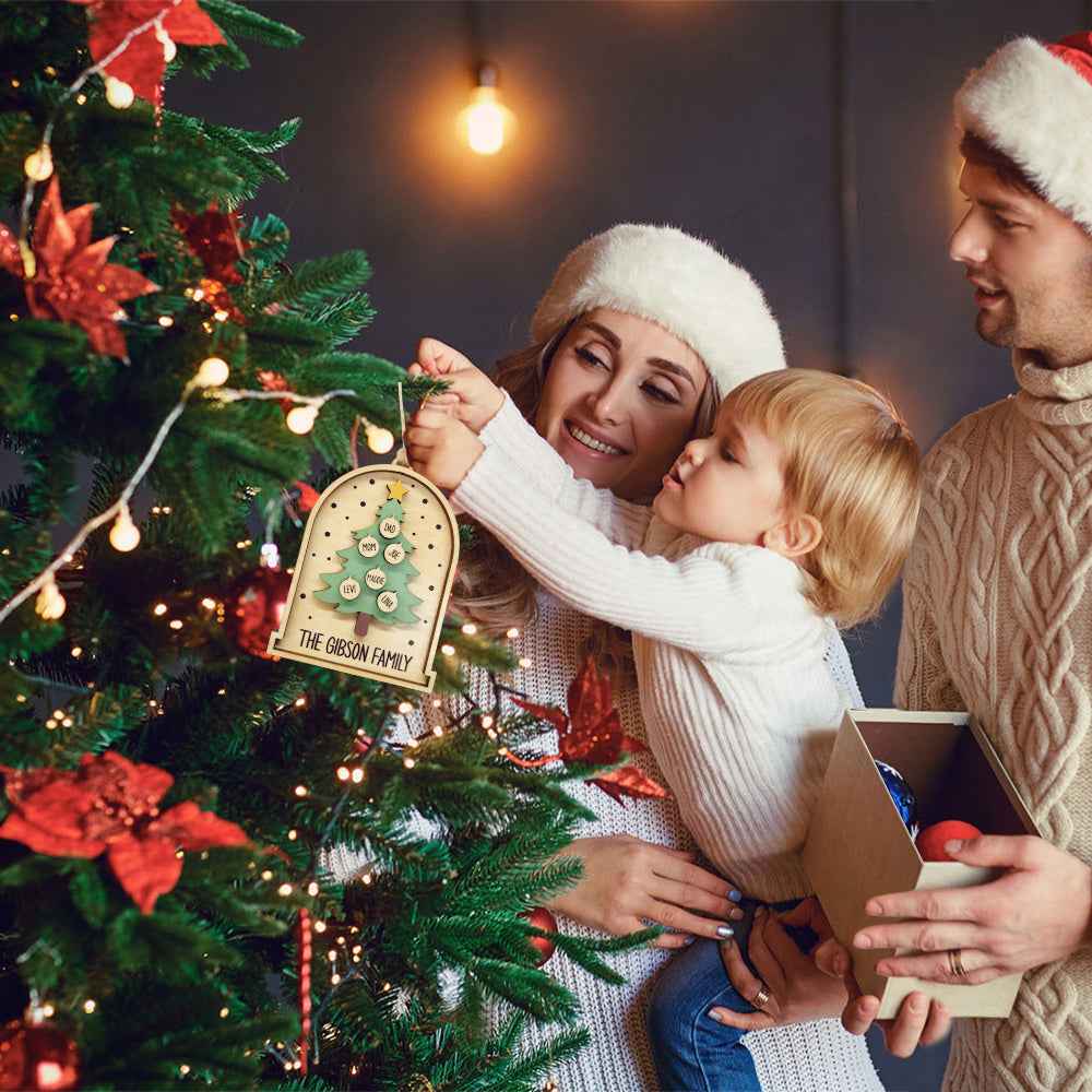 Custom Family Ornament Personalized Name Christmas Tree Ornament for Christmas Gifts