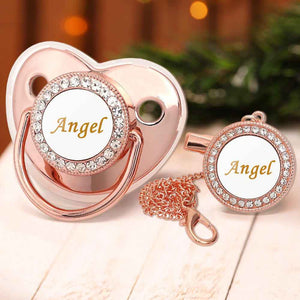 Custom Name Baby Pacifier & Clip Set – Personalized Newborn Gift