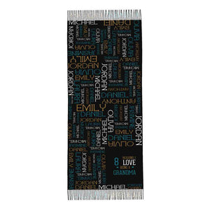 Custom Name Scarf Unisex Winter Scarf - 4 Colors