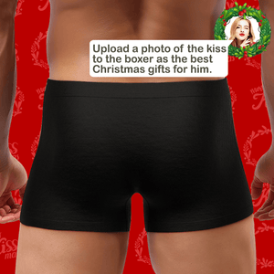 Custom Girlfriend Hugs Boxer Shorts Christmas Gift For Him