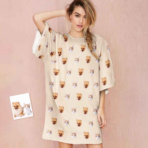 Custom Photo Face Nightdress Cute Pet Creative Home Gifts
