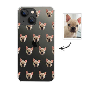 Personalized Face Pattern iPhone Case - Custom Photo Phone 13/12 Case