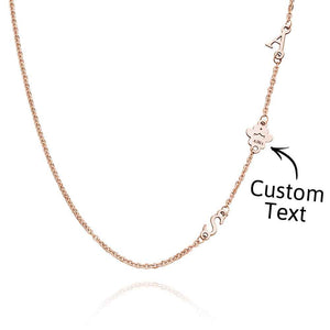 Custom Engraved Animal Paw Shape Initial Necklace – Unique Wedding Gift