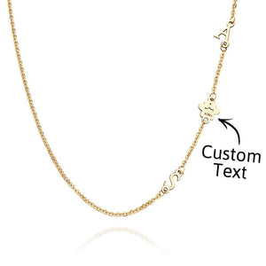 Custom Engraved Animal Paw Shape Initial Necklace – Unique Wedding Gift