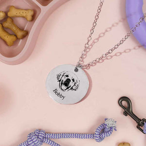 Custom Pet Photo Engraved Name Necklace – A Heartfelt Keepsake