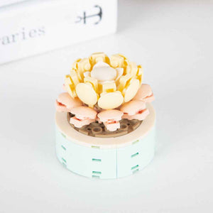Potted Succulent Building Blocks Succulent Botanical Flower Building Bricks Gifts For Her