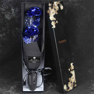 Gold Foil Roses Colorful Rose Bouquet Artificial Forever Flowers Valentine's Day Gifts for Lover