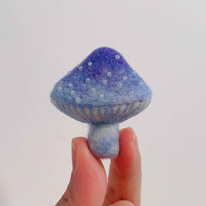Whimsical Handmade Felt Mushroom Brooch - Unique Nature-inspired Accessory