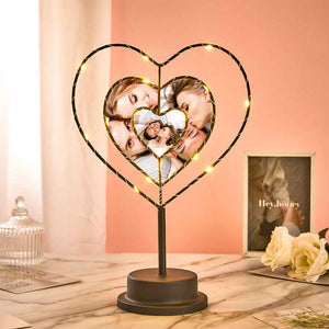 Custom Photo Lamp Love LED Night Light Personalized Heart-shaped Lamp Gift for Lover