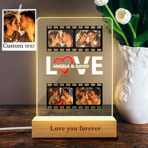 Custom Photo Lamp Film Photo Acrylic Lights Plaque Gifts for Her