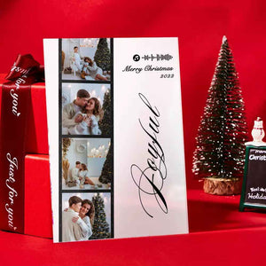 Christmas Gift Custom Glass Code Filmstrip Plaque/Keychain Four Colors Available