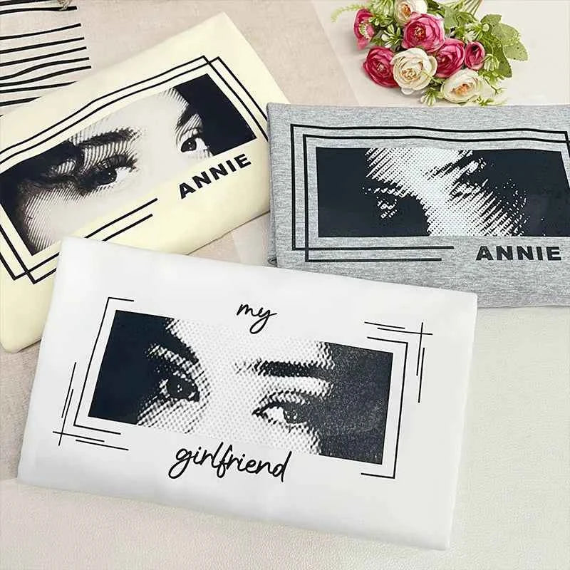 Unique Custom Eyes Tee Loved One's Eyes Shirt Personalized Eyes Artwork Tee Unique Eyes Sketch Art from Photo Gift for Your Love