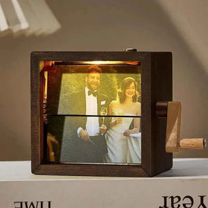 Custom Flipbook Frame with Light – Hand-Cranked Animation Box, Auto 24-Frame Capture from Video – Unique Anniversary Gift