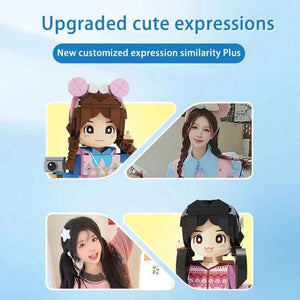 Full Body Customized 2 People Duddu Brick Figures Gift for Couple Valentine's Day Gift