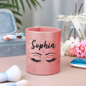 Personalized Glitter Color Make Up Brush Holder with Name Birthday Anniversary Gift for Women