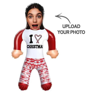 Custom Face I Love Christmas Blow Up Dolls Funny Inflatable Balloon Custom Air Doll for Party Favors Christmas Gifts