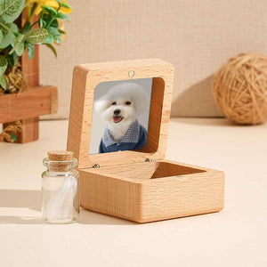 Personalized Pet Fur Wooden Keepsake Box Loss of Pet Memorial Gift for Pet Owner