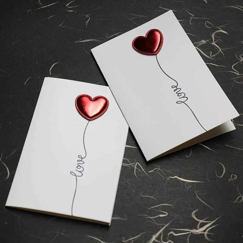 Love Greeting Card Three-dimensional Heartbeat Creative Card Set of 3 Designs