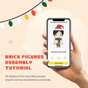 Custom Full-Body Brick Figure with Frame – Personalized Gift for Boyfriend