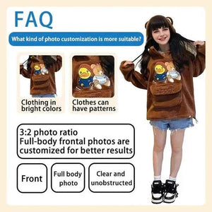 Full Body Customized 1 Person Duddu Brick Figures Valentine's Day Gift Birthday Gift for Her