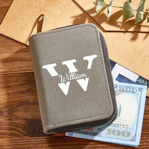 Personalized Leather Wallet with 18 Card Slots Card Holder Wallet Birthday Gift for Him