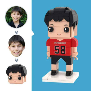 Customized Head Basketball Boy Brick Figures Small Particle Building Block Toys Can Be Customized As Building Block Art Gifts