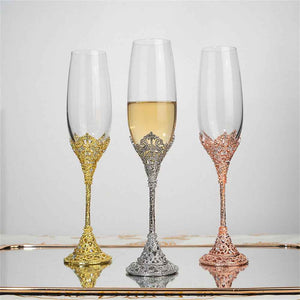 Vintage Champagne Flutes Glass Goblets Wedding Gifts