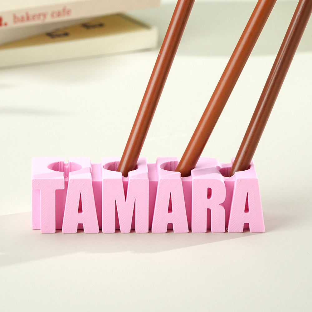 Personalised 3D Print Name Pen Holder | Office & Desk Organiser for Kids
