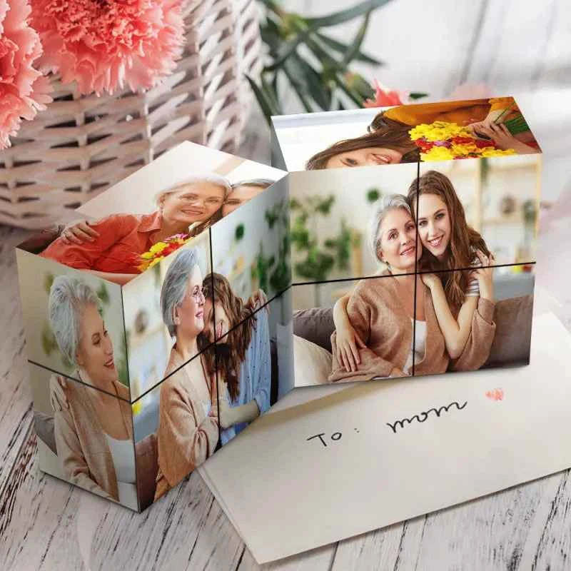 Custom Photo Cube Infinity Folding Multiphoto Cube Father's Day Gifts