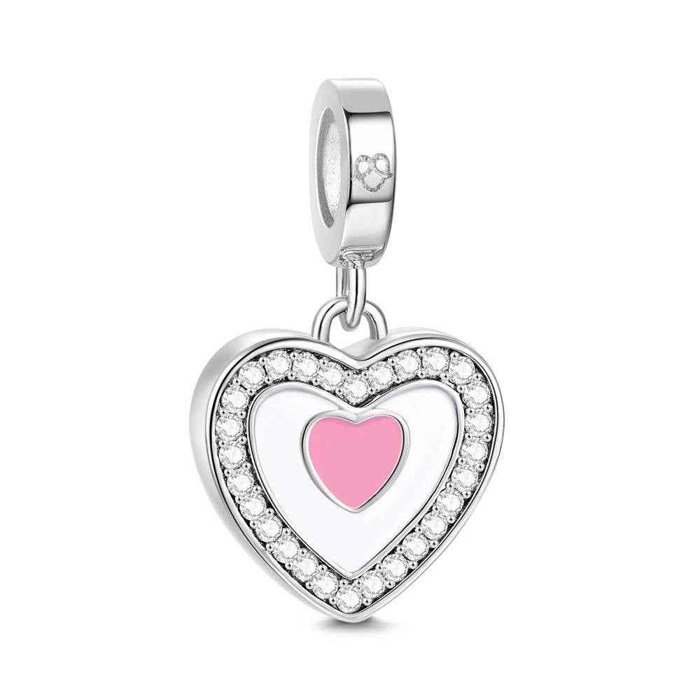 Custom Photo Dangle Heart Charm For Bracelet Jewelry Making