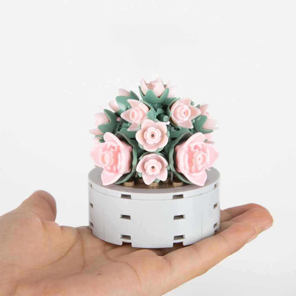 Potted Succulent Building Blocks Succulent Botanical Flower Building Bricks Gifts For Her