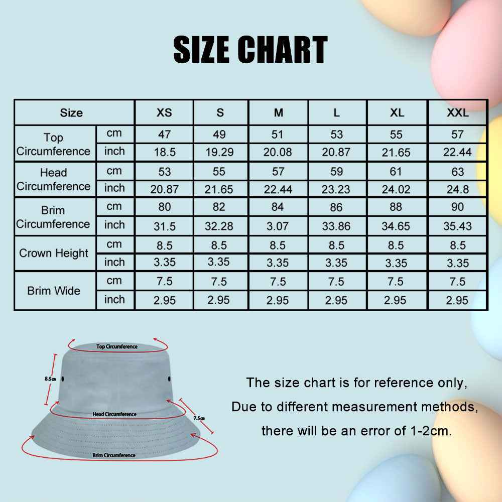 Custom Bucket Hat Unisex Face Bucket Hat Personalize Wide Brim Outdoor Summer Cap Hiking Beach Sports Hats Rainbow Color Bucket Hat Gift