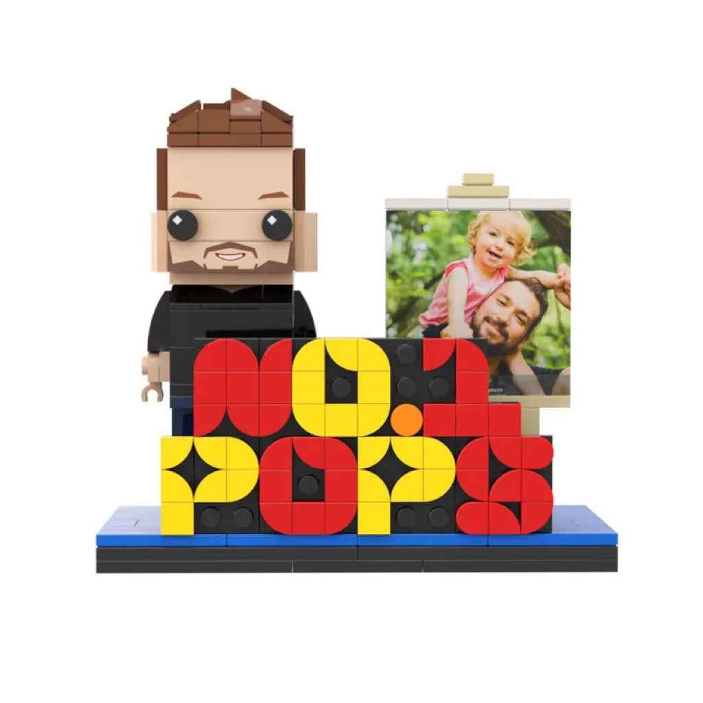 Full Body Customizable Building Block Figure - Perfect Father's Day Gift! Happy Father's Day